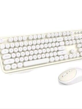Mofii Sweet Wireless Keyboard and Mouse Combo, Round Key, for PC/Laptop/Mac